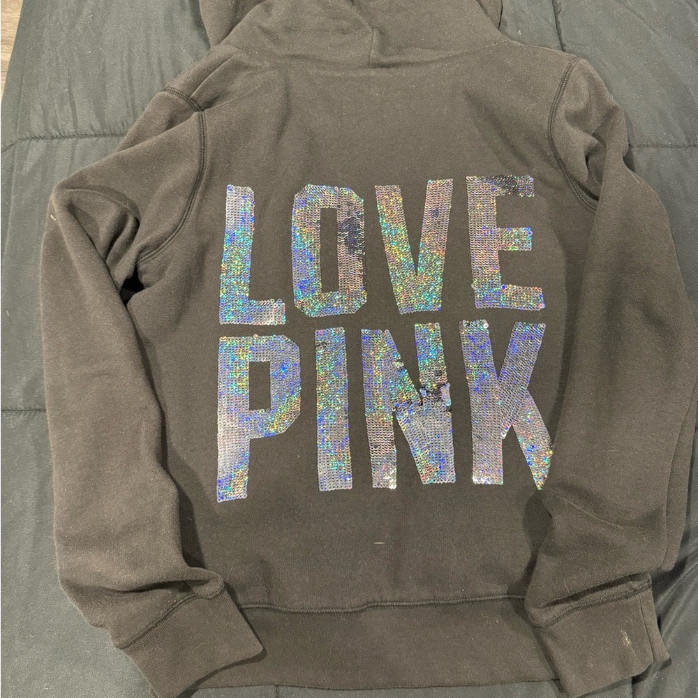 PINK Victoria's Secret Black Jacket LOVE PINK